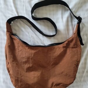 BAGGU Brown and Black Crossbody Bag